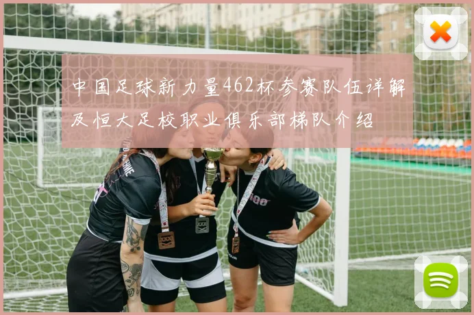 中国足球新力量462杯参赛队伍详解及恒大足校职业俱乐部梯队介绍